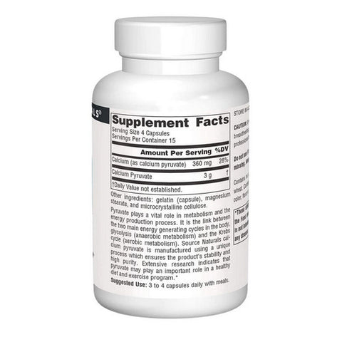 Source Naturals, Pyruvate Power, 750 MG, 60 Caps