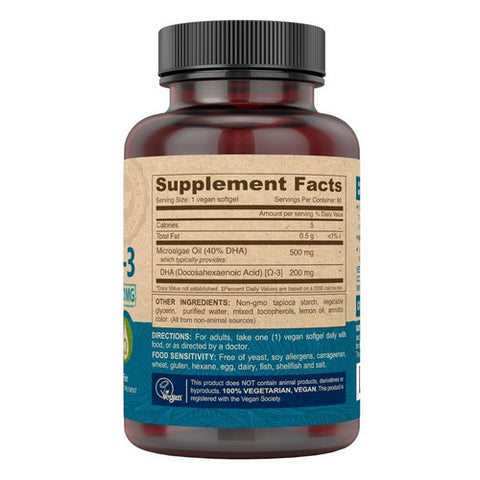 Deva Vegan Vitamins, Omega-3 DHA, 90 SGEL