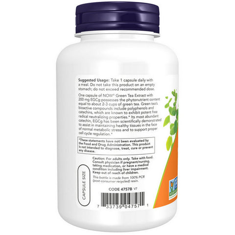 Now Foods, EGCg Green Tea Extract, 400 mg, 180 Vcaps