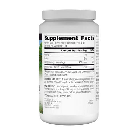 Source Naturals, Brown Rice Protein Powder, 907 Gram, 32 Oz