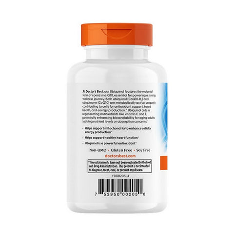 Doctors Best, Ubiquinol with Kaneka Ubiquinol, 100 mg, 60 Softgels