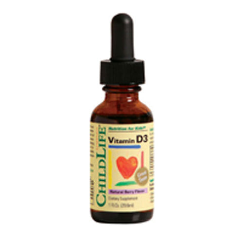 Child Life Essentials, Vitamin D3, Natural Berry Flavor 1 oz
