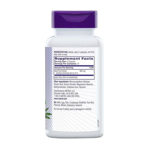 Natrol, Acai, 1000 mg, 60+15 Caps