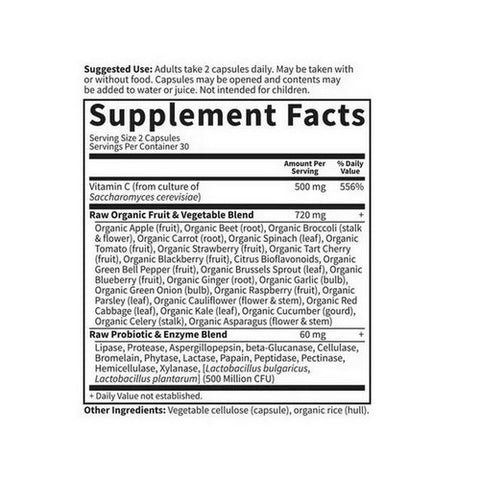 Garden of Life, Vitamin Code, Raw Vitamin C 60 Caps