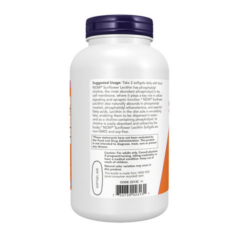 Now Foods, Sunflower Lecithin, 200 Softgels