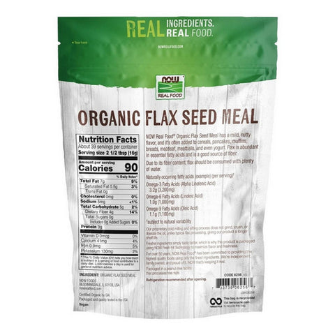 Now Foods, Flax Seed Organic, Meal 22 oz
