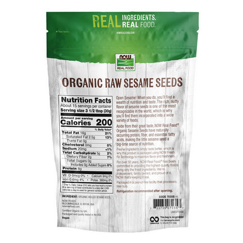 Now Foods, Organic Sesame Seeds, 1 lb