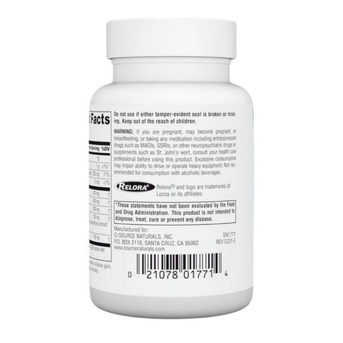 Source Naturals, Theanine Serene with Relora, 30 tabs