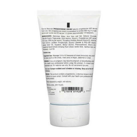 Source Naturals, Progesterone Cream, 4 oz Tube