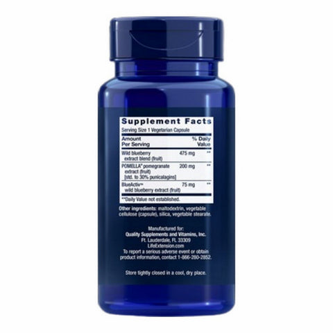 Life Extension, Blueberry Extract with Pomegranate, 60 vcaps