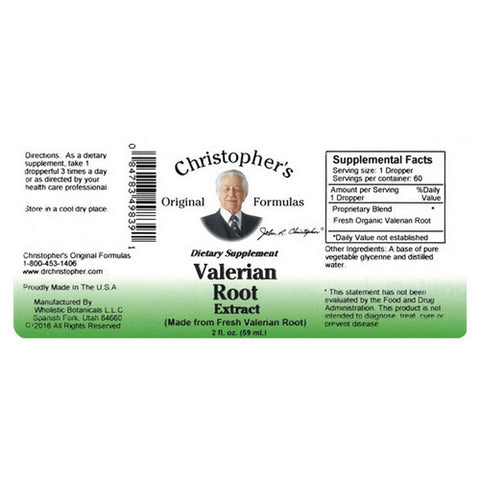 Dr. Christophers Formulas, Valerian Root Extract, 2 oz