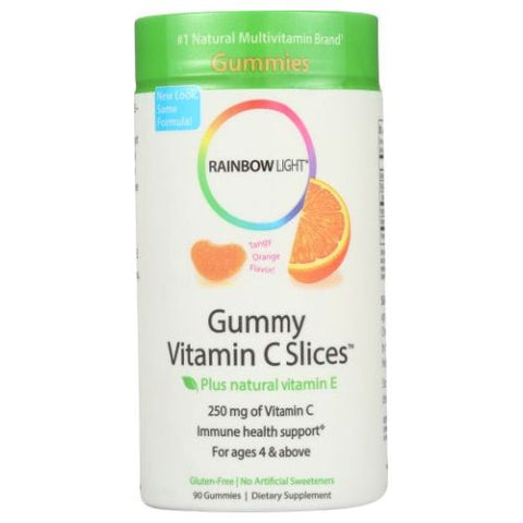 Rainbow Light, Gummy Vitamin C Slices, 90 Count