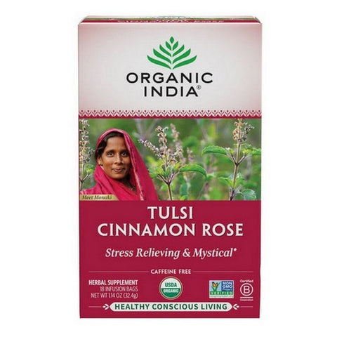 Organic India, OrganicTulsi Tea Cinnamon Rose, Cinnamon Rose 18 bags
