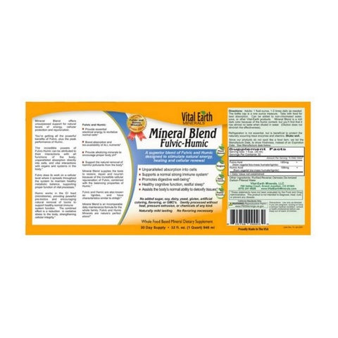 Vital Earth Minerals, Fulvic-Humic Mineral Blend, 32 oz