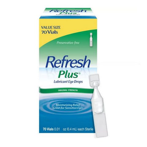 Refresh, Refresh Plus Lubricant Eye Drops Single-Use Containers, 70 Count