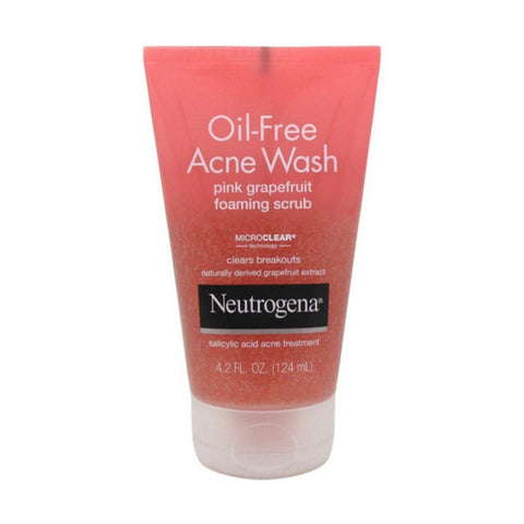 Neutrogena, Oil-Free Acne Wash Foaming Scrub, Pink Grapefruit 4.2 oz