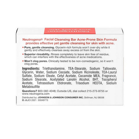 Neutrogena, Facial Bar Acne Prone Skin Formula, 3.5 oz