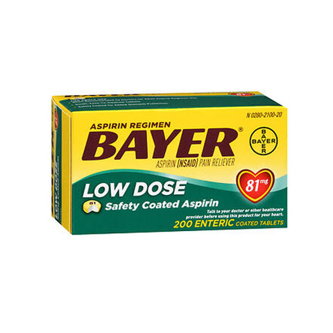 Bayer, Aspirin Regimen Low Dose Safety Coated, 81 mg, 200 tabs