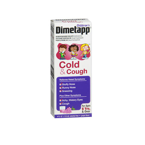 Dimetapp, Dm Elixir Childrens Cold Cough Liquid, Grape Flavor 4 oz