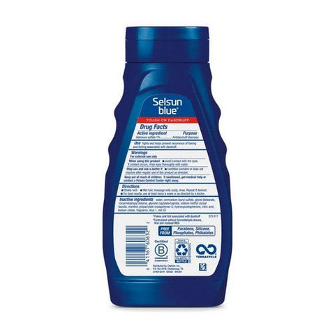 Selsun Blue, Antidandruff Shampoo Medicated Maximum Strength, 11 Oz