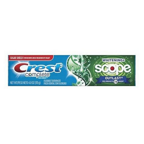 Crest, Extra White Plus Scope Outlast Toothpaste, Long Lasting Mint 4 oz
